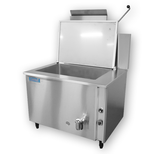 Marmite rectangulaire inox gaz chauffe directe 
